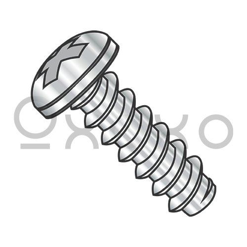 2-32X3/16  Phillips Pan Self Tapping Screw Type B Fully Threaded 18-8 Stainless Steel