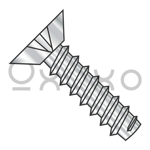 4-24X3/16  Phillips Flat Undercut Self Tapping Screw Type B Full Thread 410 Stainless Steel