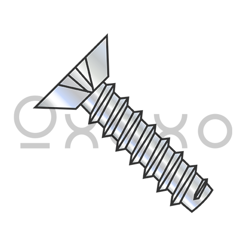 2-32X3/16  Phillips Flat Undercut Self Tapping Screw Type B Fully Threaded Zinc