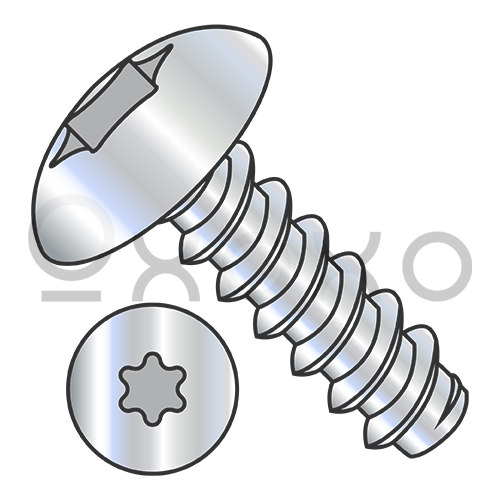 8-18X3/8  6 Lobe Full Contour Truss Self Tapping Screw Type B Full Thread Zinc And Bake