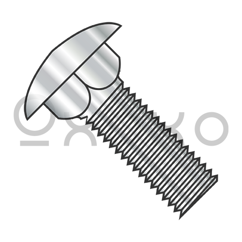 8-32X3/8  Carriage Bolt 18 8 Stainless Steel Fully Threaded