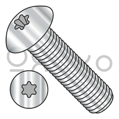 4-40X1/4  6 Lobe Button Head Cap Screw Fully Threaded 18-8 Stainless Steel