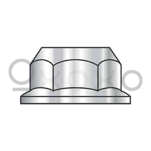 M10-1.5  Din 6923 Metric Class 10 Hex Flange Nut Non Serrated Zinc Bake ROHS