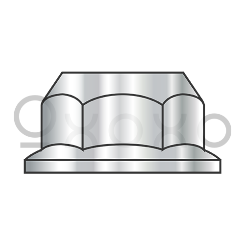 M10-1.5  Din 6923 Metric Hex Flange Nut Non Serrated 18 8 Stainless Steel