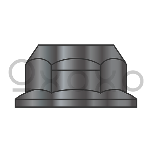 M10-1.5  Din 6927 Metric Top Lock Flange Nut Class 10 Black Phosphate and Oil