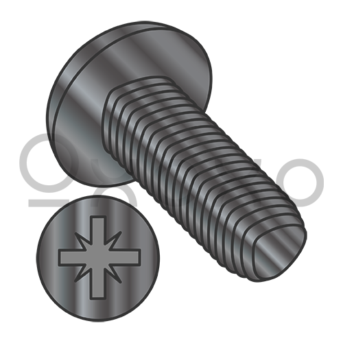M4-0.7X8  Din 7500 C/CE Metric Type Z Pan Thread Roling Screw Full Thread Blk Zinc BakeWax