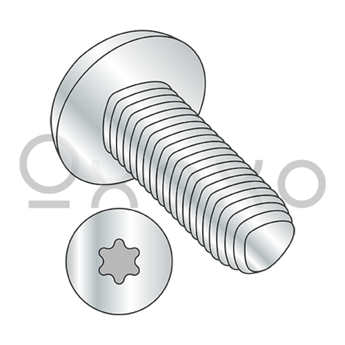 M2.5-0.45X10  Din 7500 C E Pan 6 Lobe Recess Thread Rolling Screw Full Thread Zinc Bake Wax
