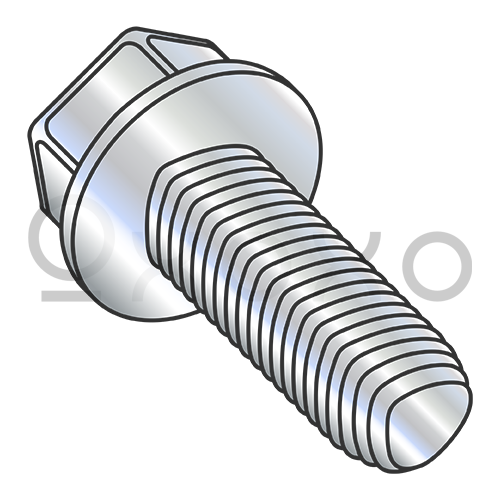 M2.5-0.45X6  Din 7500D Metric Unslotted Hexwasher Thread Roll Screw Full Thread Zinc Bake Wax