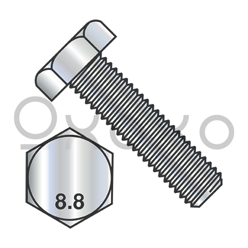 M10X10  Din 933 8 Point 8 Metric Fully Threaded Cap Screw Zinc