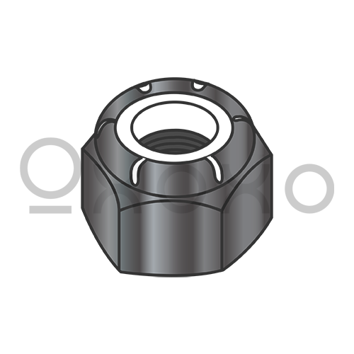 M10-1.5  Din 985 Metric Class 8 Nylon Insert Hex Locknut Black Oxide and Oil
