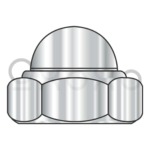 M4-0.7  Metric Din 986 Hex Nylon Insert Domed Cap Nut A2 Stainless Steel