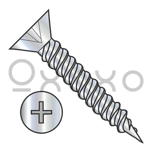 5-20X1/2  Phillips Flat Hinge Screw Twinfast Fine Thread Fully Threaded Zinc