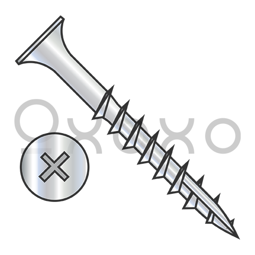 8X1 1/4  Phillips Bugle Head Coarse Thread Type 17 Point Deck Screw Dacrotized