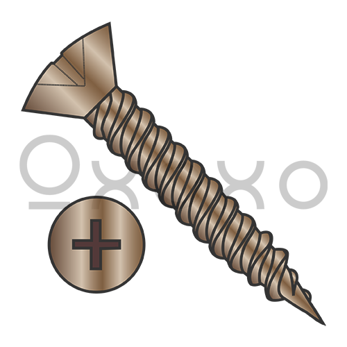 5-20X5/8  Phil Oval Hinge Screw Twinfast Fine Thread Full Thred Steel Antique Brass Finish