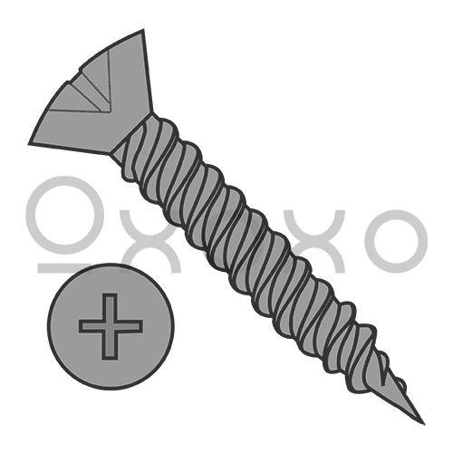 5-20X5/8  Phillips Oval Hinge Screw Twinfast Fine Thread Fully Threaded Plain