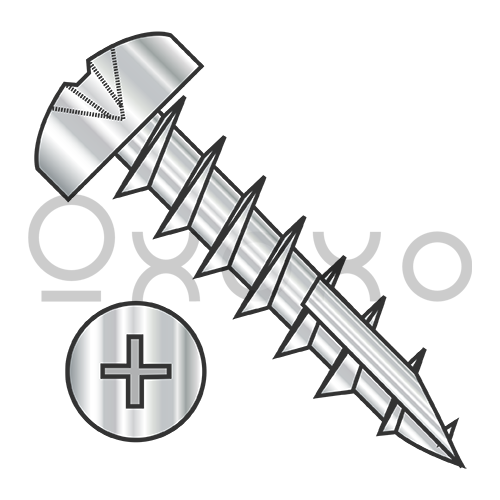 6-13X3/8  Phillips Pan Deep Thread Screw Type 17 Full Thread 18 8 Stainless Steel