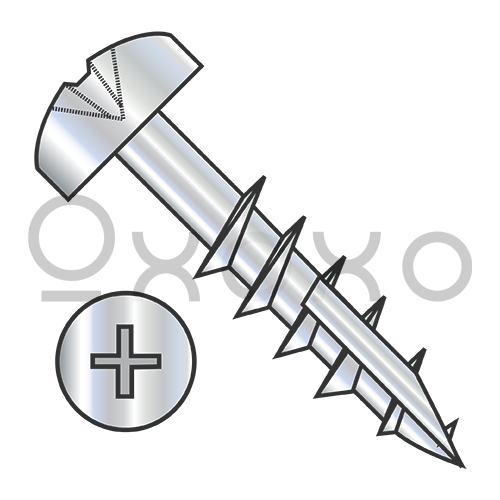 6-13X1 1/2  Phillips Pan Deep Thread Wood Screw Type 17 2/3 Thread Zinc Bake