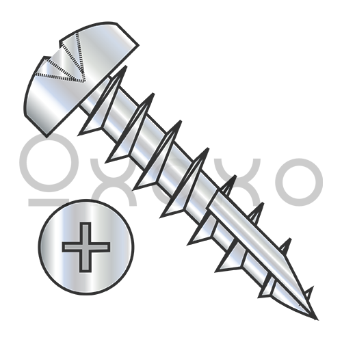 6-13X3/8  Phillips Pan Deep Thread Wood Screw Type 17 Full Thread Zinc Bake