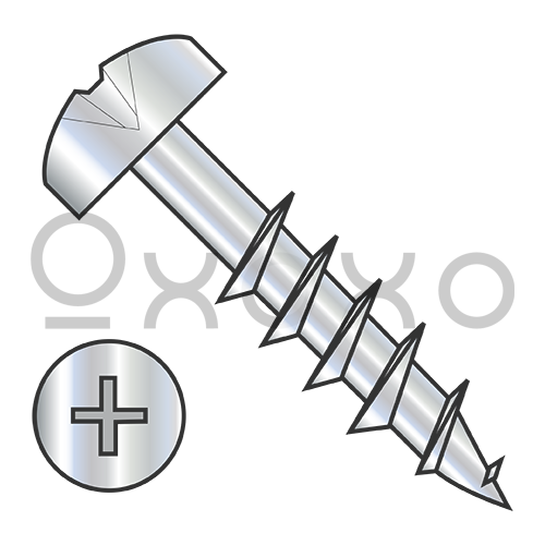 6-13X1 1/4  Phillips Pan Deep Thread Wood Screw 2/3 Thread Zinc Bake