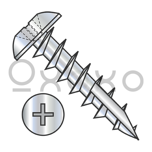 6-13X1/2  Phillips Truss Deep Thread Wood Screw Full Thread Type 17 Zinc Bake