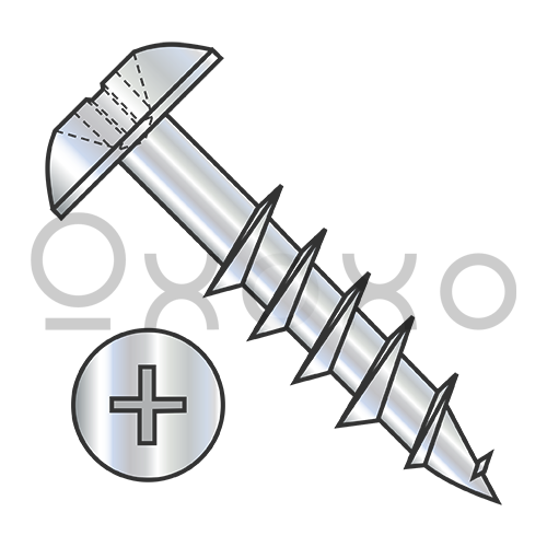 8-11X1 1/8  Phillips Truss Deep Thread Wood Screw 2/3 Thread Zinc Bake