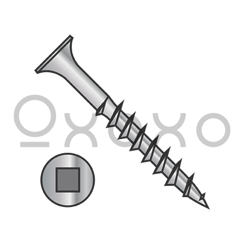 6X3/4  Bugle Square Drive Coarse Thread Sharp Point Deck Screw Dacrotized