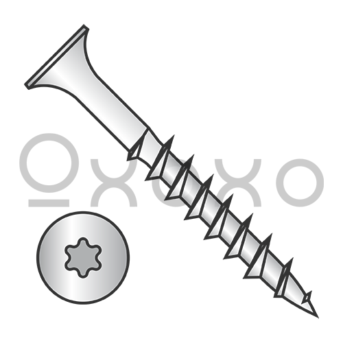 6X3/4  6 Lobe Bugle Head Coarse Thread Sharp Point Deck Screw Dacrotized