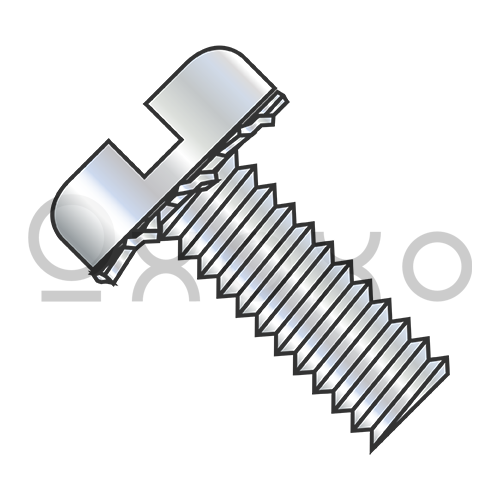 4-40X1/4  Slotted Pan External Sems Machine Screw Fully Threaded Zinc