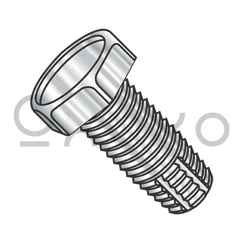 1/4-20X1/2  Unslotted Indent Hex Thread Cutting Screw Type F Ful Thread 18 8 Stainless Steel