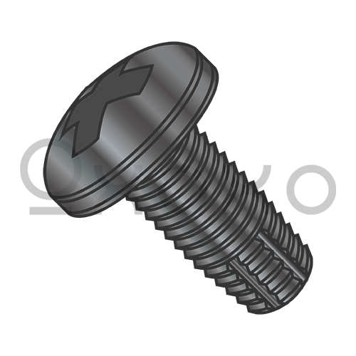 2-56X1/8  Phillips Pan Thread Cutting Screw Type F Fully Threaded Black Oxide