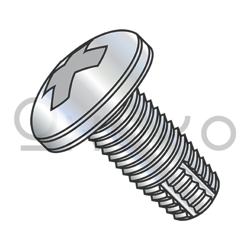 2-56X1/8  Phillips Pan Thread Cutting Screw Type F Fully Threaded Zinc And Bake