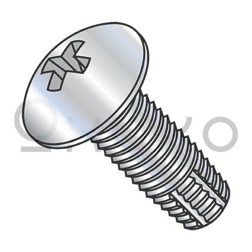 4-40X1/4  Phillips Truss Thread Cutting Screw Type F Fully Threaded Zinc Bake