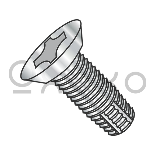 4-40X3/16  Phil Flat Undercut Thread Cutting Screw Type F Full Thread 18-8 Stainless Steel