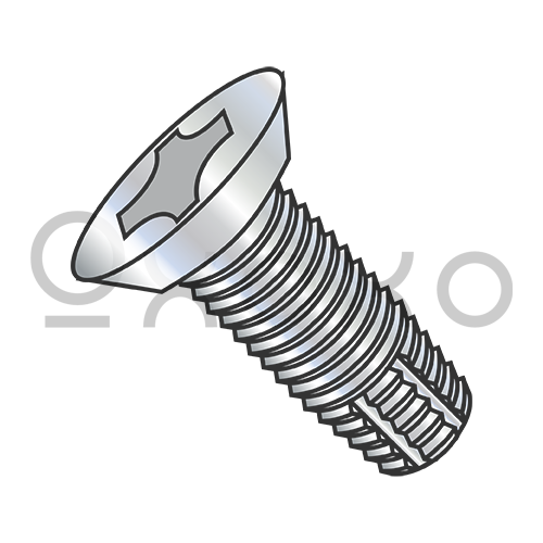 2-56X1/8  Phillips Flat Undercut Thread Cutting Screw Type F Fully Threaded Zinc Bake