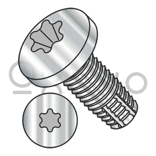 4-40X1/4  Six Lobe Pan Thread Cutting Screw Type F Fully Threaded 18 8 Stainless Steel