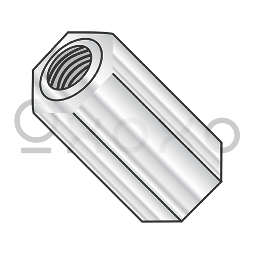 8-32X1/8  Three Eighths Hex Standoff Aluminum