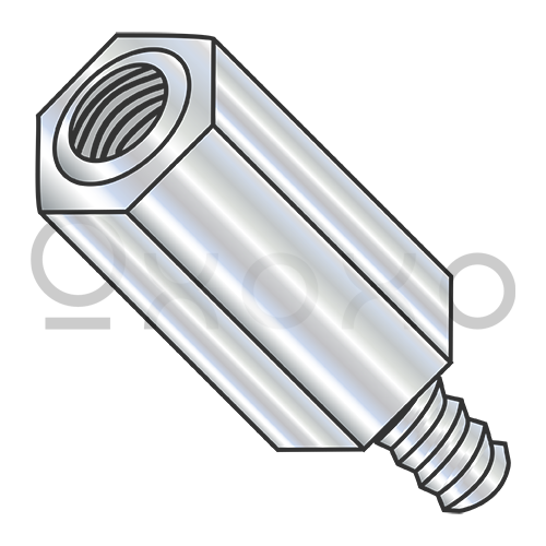 2-56X3/16  3/16" Across Flats Hex Male Female Standoff  Steel Zinc Plated