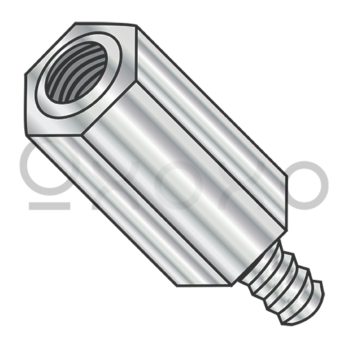 4-40X1/4  One Quarter Hex Male Female Standoff Brass Nickel