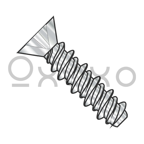 2-32X1/4  Phillips Flat High Low Screw Fully Threaded 18 8 Stainless Steel