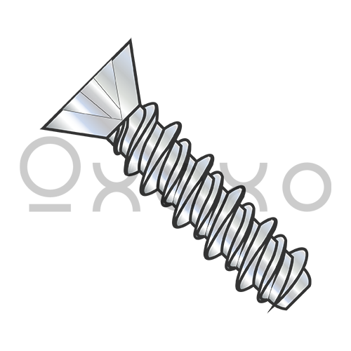 2-32X1/4  Phillips Flat High Low Screw Fully Threaded Zinc And Bake