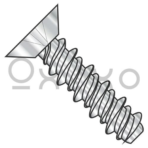 4-24X1/4  Phillips Flat Undercut High Low Screw Fully Threaded 4 10 Stainless Steel