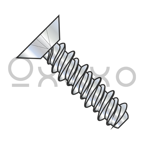 4-24X1/4  Phillips Flat Undercut High Low Full Thread Zinc