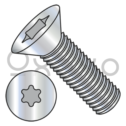 M1.6-0.35X3  ISO14581 Metric 6 Lobe Flat Machine Screw Full Thd Class8.8 Heat Treat Znc & Bak