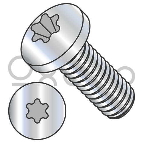 M1.6-0.35X10  ISO14583 Metric 6 Lobe Pan Machine Screw Full Thd Class 8.8 Heat Treat ZincROHS