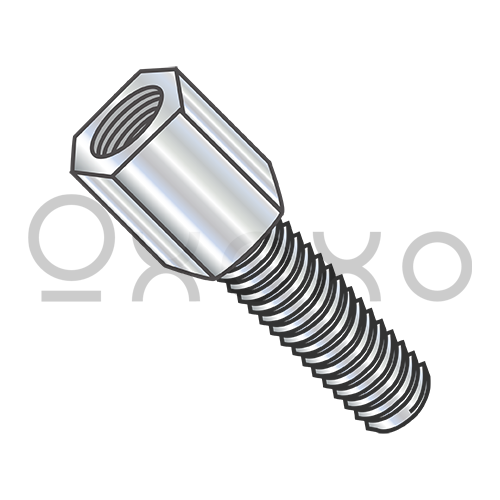4-40X3/16  3/16 Hex Jackscrew Male Zinc