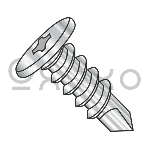 10-16X5/8  Phillips Pancake Head Self Drilling Screw Full Thread 410 Stainless Steel