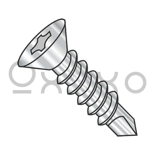 4-24X1/2  Phillips Flat Self Drilling Screw Full Thread 410 Stainless Steel
