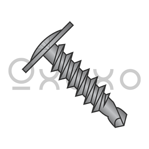 6-20X3/8  Phillips Modified Truss Head Full Thread Self Drilling Screw Black Phosphate
