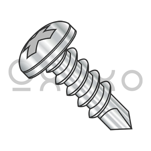 4-24X3/8  Phillips Pan Full Thread Self Drilling Screw 18-8 Stainless Steel