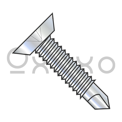 8-32X1/2  Phillips Flt Underct Full Thread Self Drill Scr Machine Sc Thread  Zinc and Bake